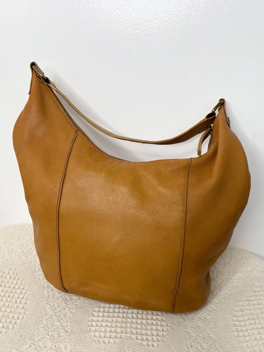 PROJECT American Leather Co Tan Carrie Hobo Shoulder Bag